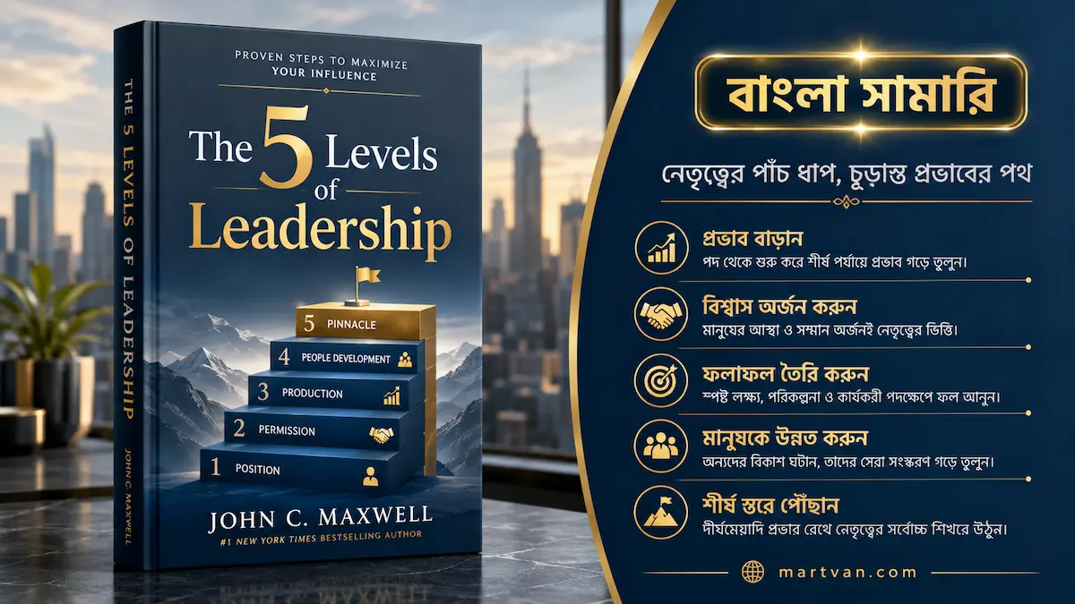 The 5 Levels of Leadership Book Cover for Bangla Summary