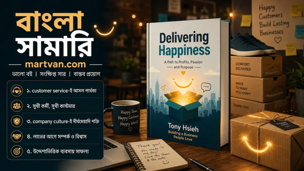 Delivering Happiness বাংলা সামারি — গ্রাহকসেবা, স্টার্টআপ সংস্কৃতি ও সুখনির্ভর ব্যবসার প্রতীকী উপস্থাপন