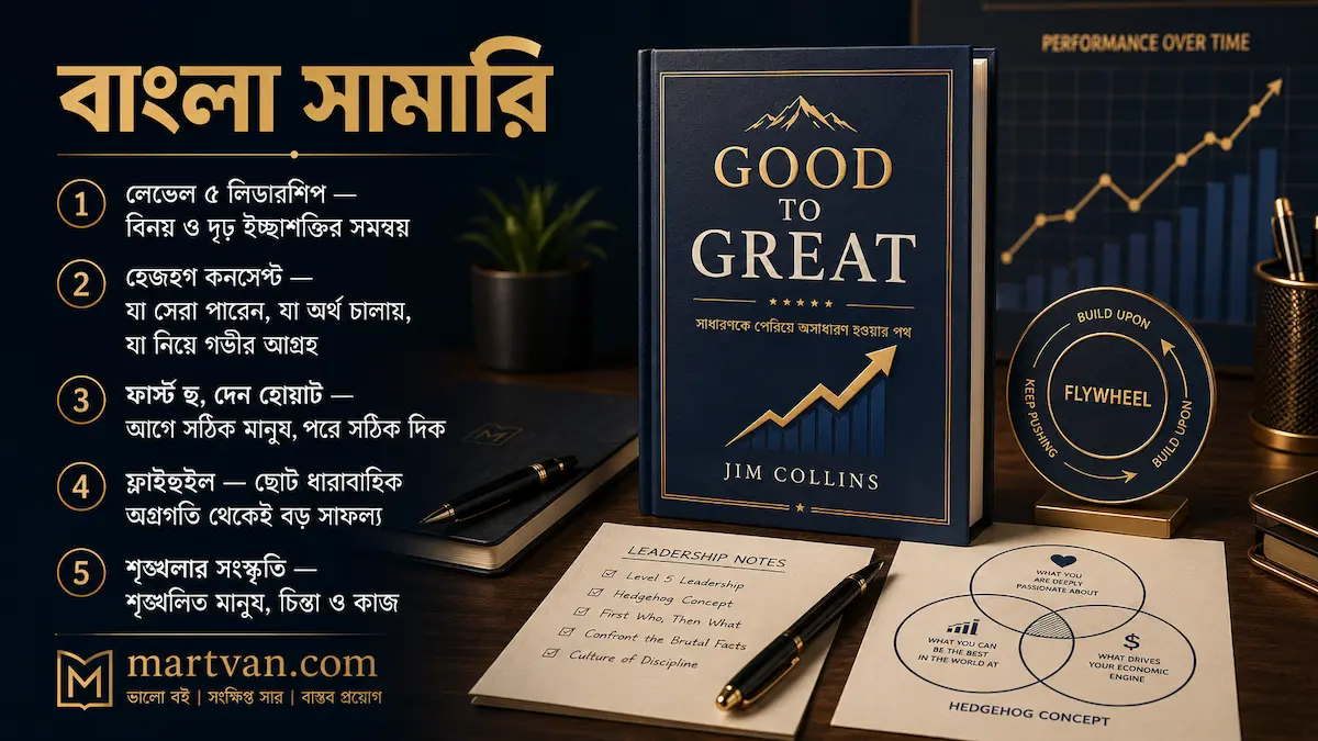 Good to Great বাংলা সামারি — ভালো থেকে মহান হওয়ার ব্যবসায়িক কৌশল