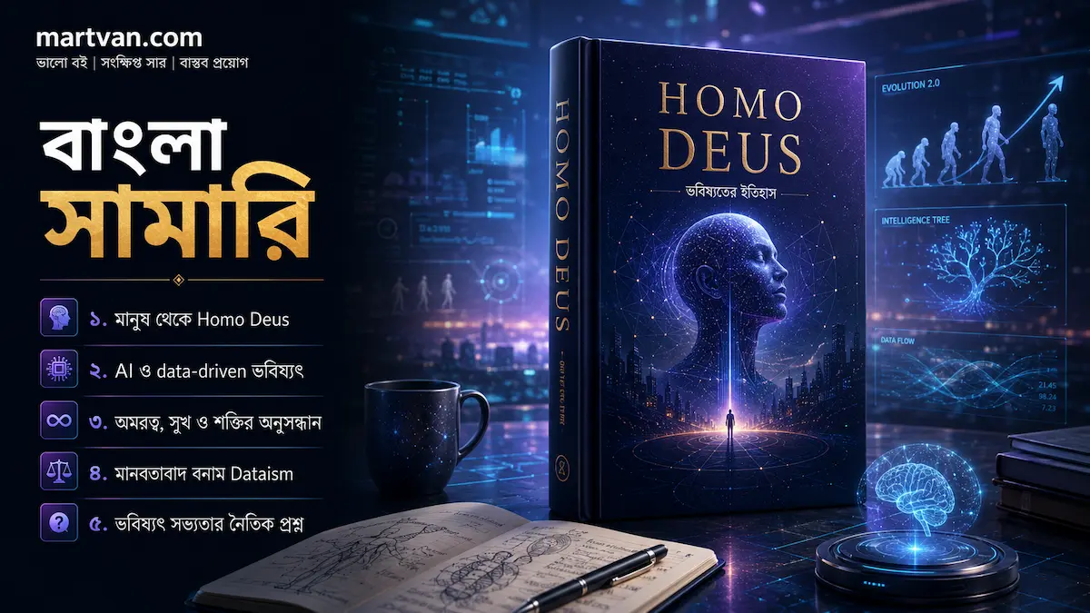 Homo Deus বাংলা সামারি — AI, ডেটাবাদ ও মানবজাতির ভবিষ্যৎ নিয়ে Yuval Noah Harari-এর বিশ্লেষণ