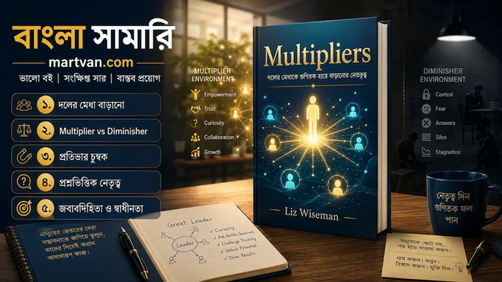 Multipliers বাংলা সামারি — Liz Wiseman-এর Multiplier নেতৃত্ব ও দলের মেধা বাড়ানোর কৌশল