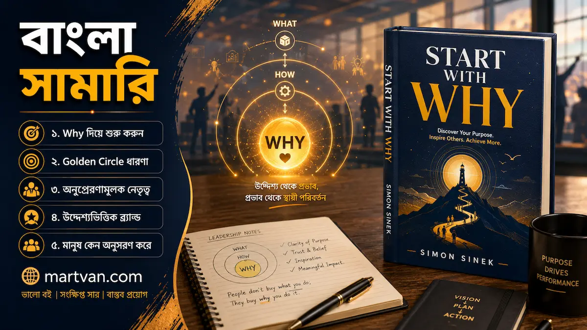 Start with Why বাংলা সামারি — Simon Sinek-এর Golden Circle ও উদ্দেশ্যভিত্তিক নেতৃত্ব