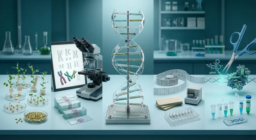 জিন বিজ্ঞানের ইতিহাস — মেন্ডেল থেকে DNA ও CRISPR পর্যন্ত